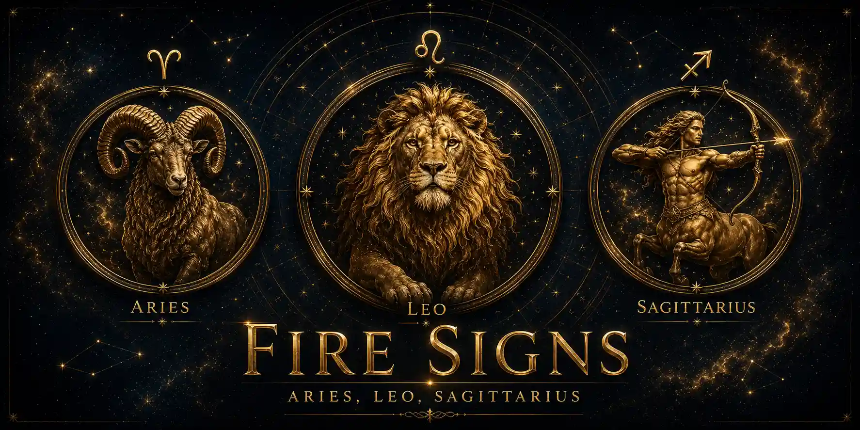 Fire signs (Aries, Leo, Sagittarius)