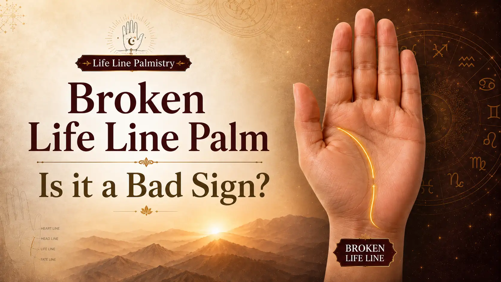 Broken Life Line Palm Is it a Bad Sign?