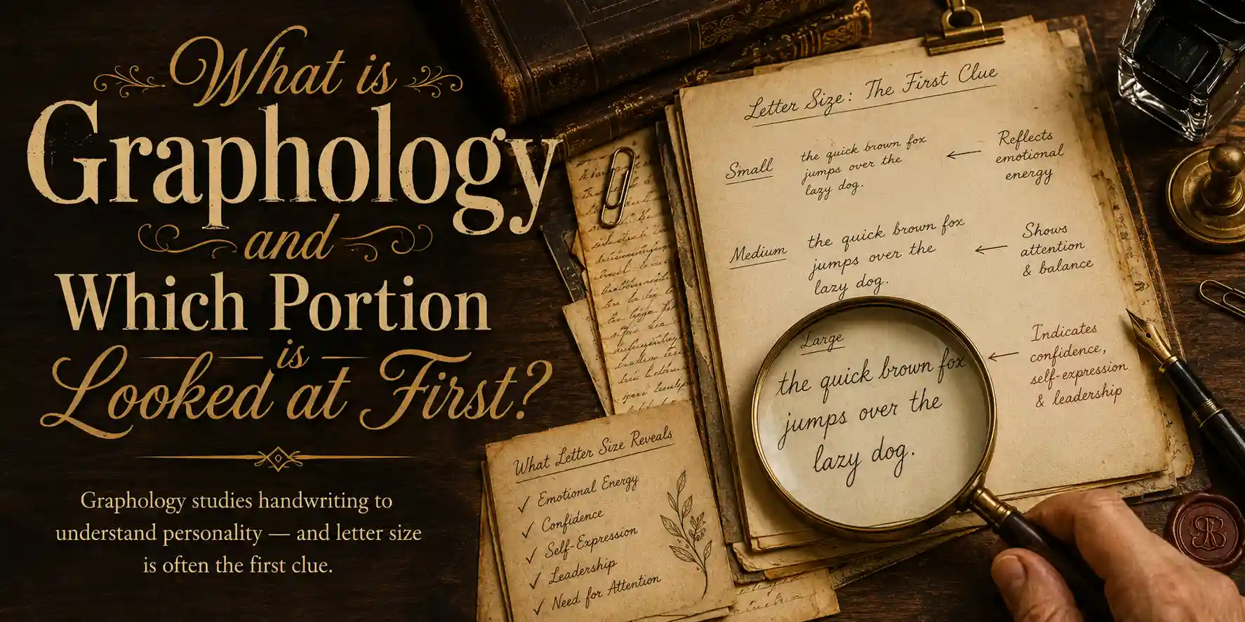What is Graphology and Which Portion is Looked at First?